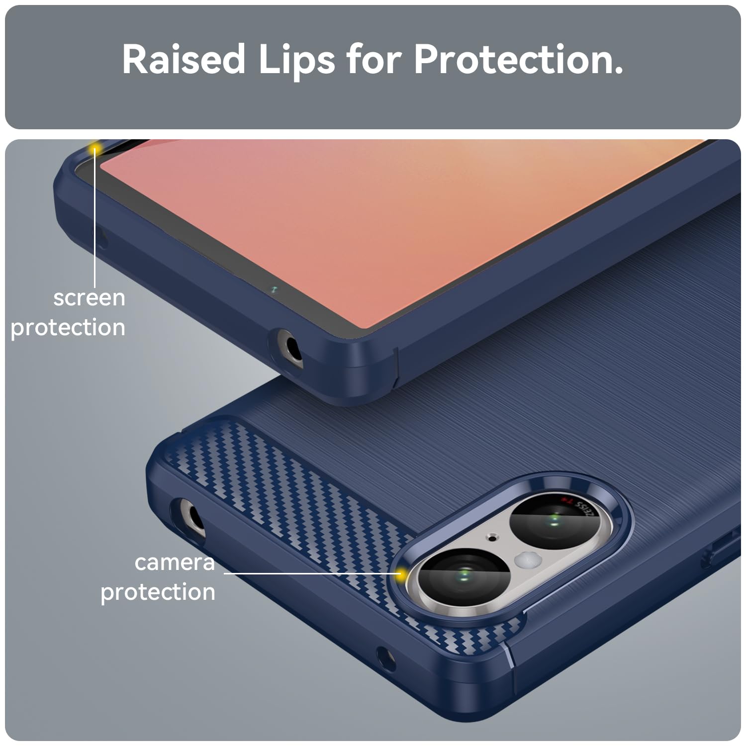 TIANYUE Custodia anti RFID per Sony Xperia 5 V, custodia portafoglio in