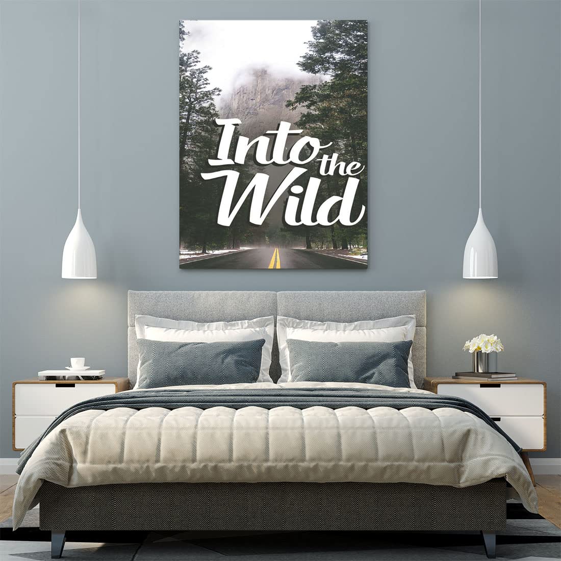 Xtreme Skins Designs Print Wooden Framed Canvas Wall Art Decoration Poster (45x60 Inch) - wild-road