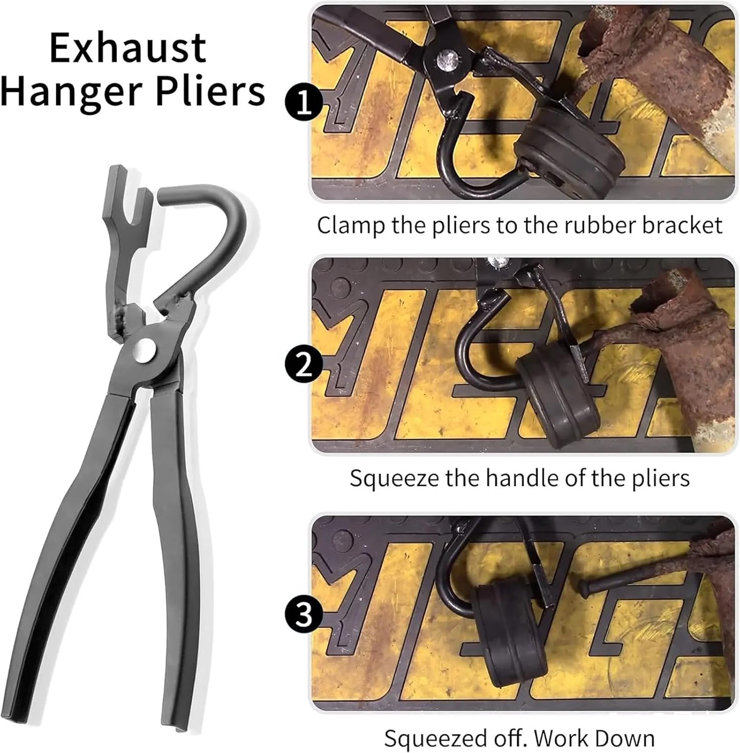 2pcs Exhaust Hanger Removal Tool for All Cars Separates Rubber Brackets and Hangers Special Disassembly Tool for Vehicle