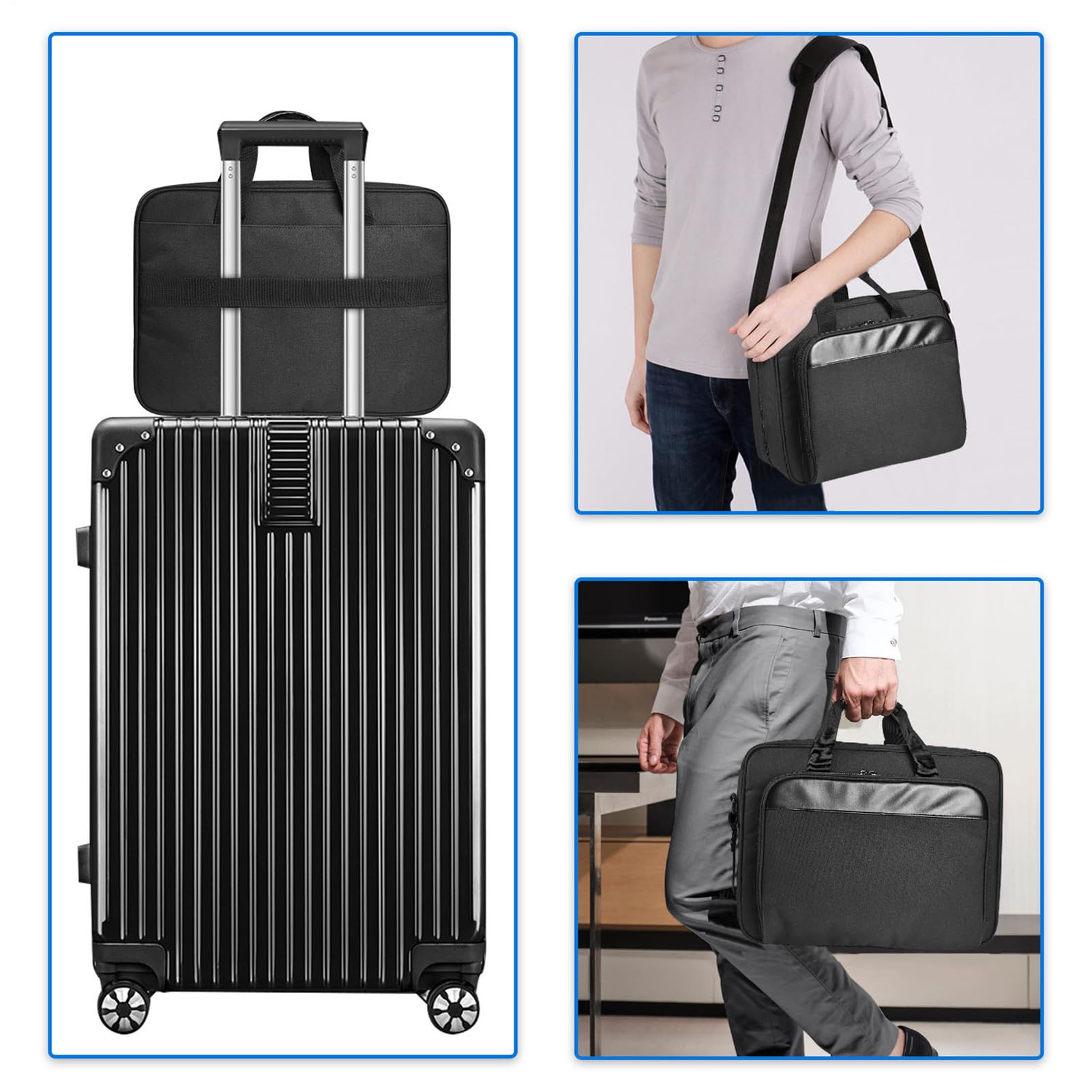 Custodia Da Trasporto Per Stampante Portatile | Alta Capacità - Imbottito | Mobile Con Tracolla E Carrello Viaggi, Affari,