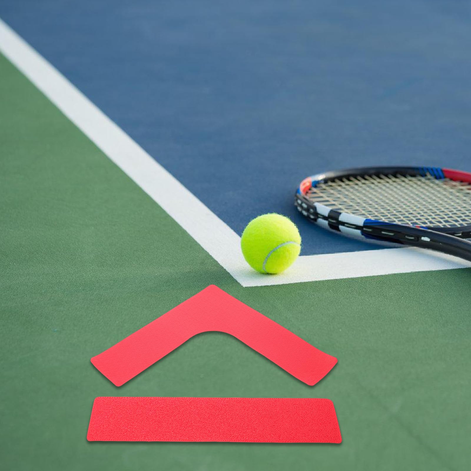 1 zestaw Profesor Pickleball Court Marking Kit – przenośne linie do pickleballa do szybkiego i łatwego montażu – oficjalne żółte znaczniki do rzucania