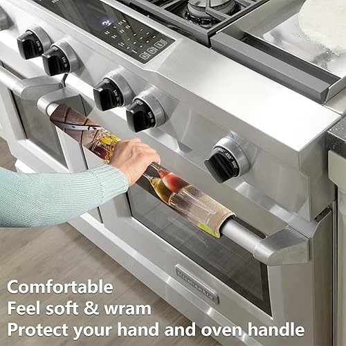 Miniatura 4 de Eionryn Cubiertas para manijas de puerta de refrigerador con barril de copa de vino, viñedo, fruta, cocina, guantes para microondas, lavavajillas,