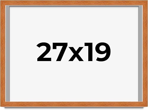 Miniatura 148 de Marco marrón de 18 x 24 pulgadas, marco de madera maciza de nuez de miel, ancho de moldeo de 0.875 pulgadas, profundidad de rabo de 0.875 pulgadas