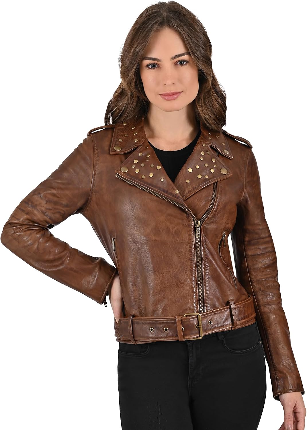Frye biker genuine cow leather jacket