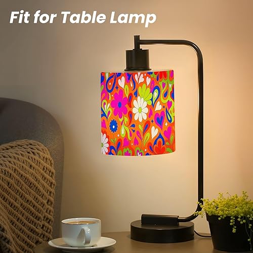 Miniatura 3 de 2 Pack Glass Lamp Shade Small Lamp Shades Retro groovy 60s 70s seamless Old school psychedelic hippie Light Covers Replacement Glass Shades for