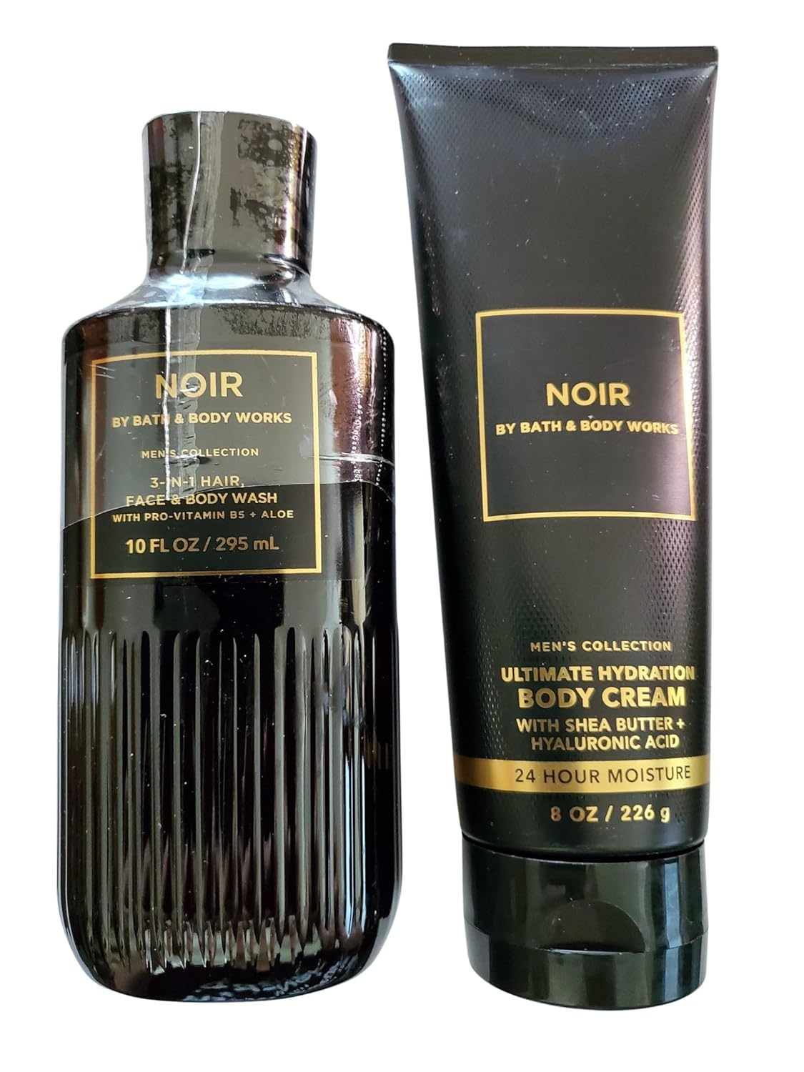 Bath & Body Works Noir Men's 3-in-1 Hair, Face & Body Wash Shower Gel and Body Cream 2 Piece Set