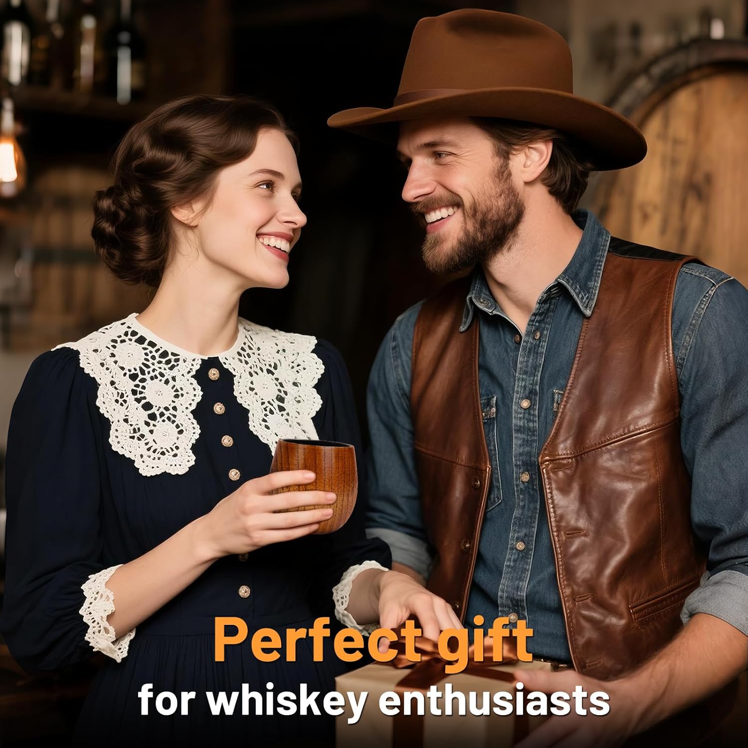 Charred Wooden Whiskey Tumbler – Bourbon Glass for Men | Unique Whiskey Gifts for Dad, Husband, Brother | Old Fashioned Wooden Bourbon Cup | Gifts For Men Who Have Everything - Image 7