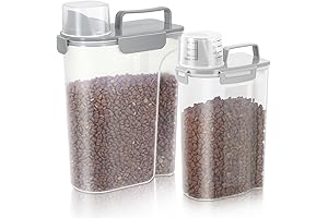 15 lb pet food container: 8-12 lb dog food storage container with measuring cup