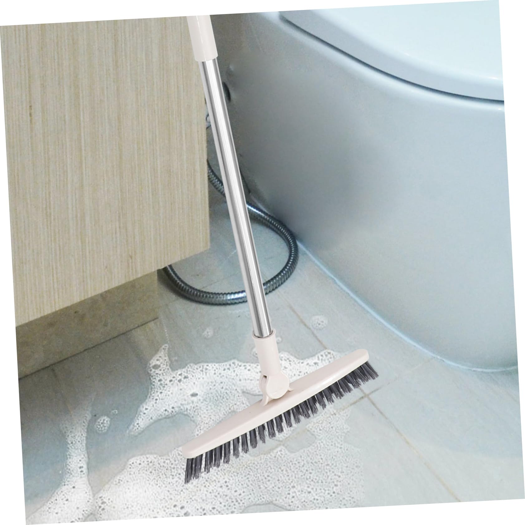 BESTYASH 2 Piezas Limpieza Rotatable con Mango para Azulejos y Grietas Multiusos para Baños para Esquinas y Áreas Difíciles