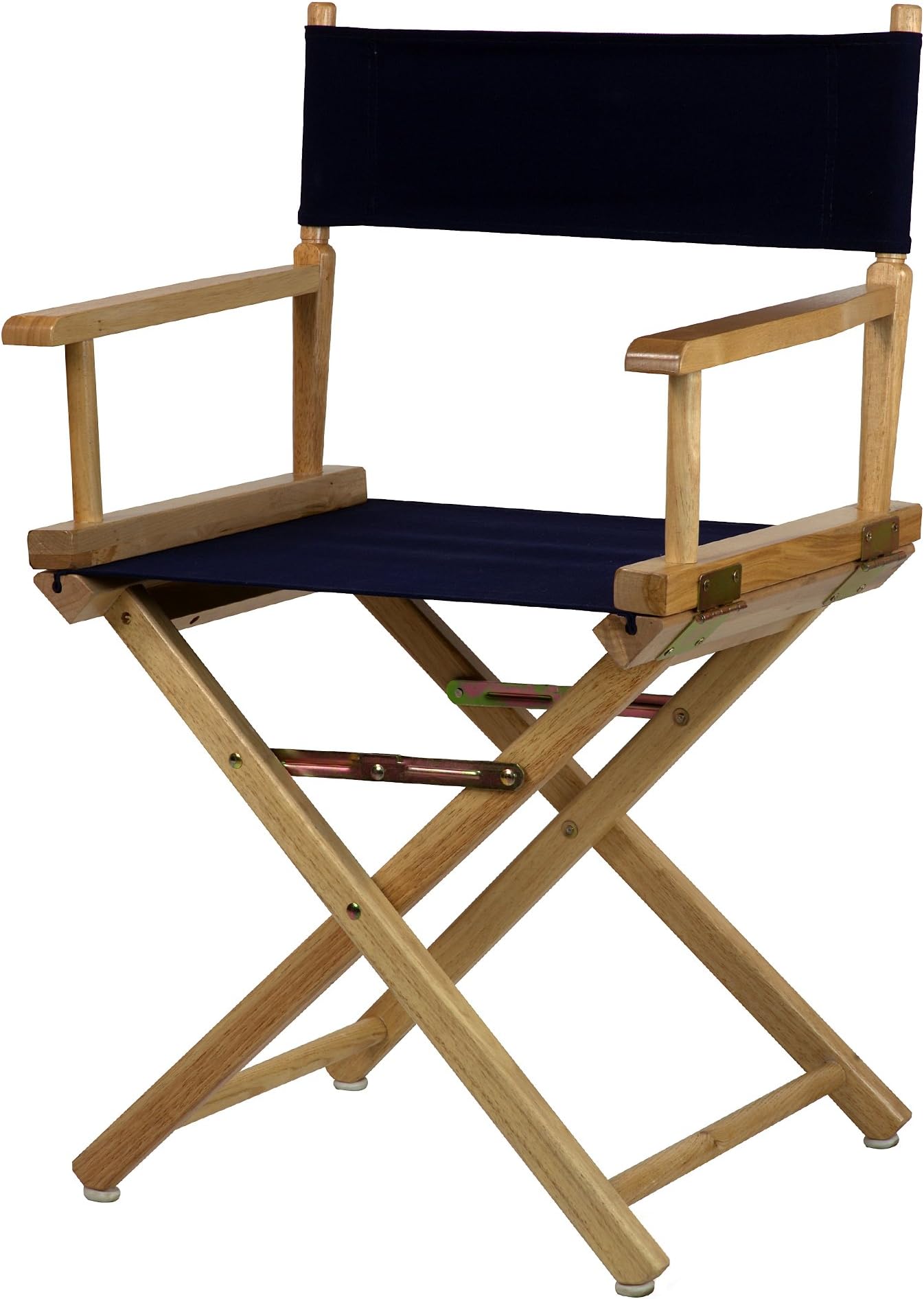 Casual Home 18" Director's Chair Natural Frame with Navy Canvas