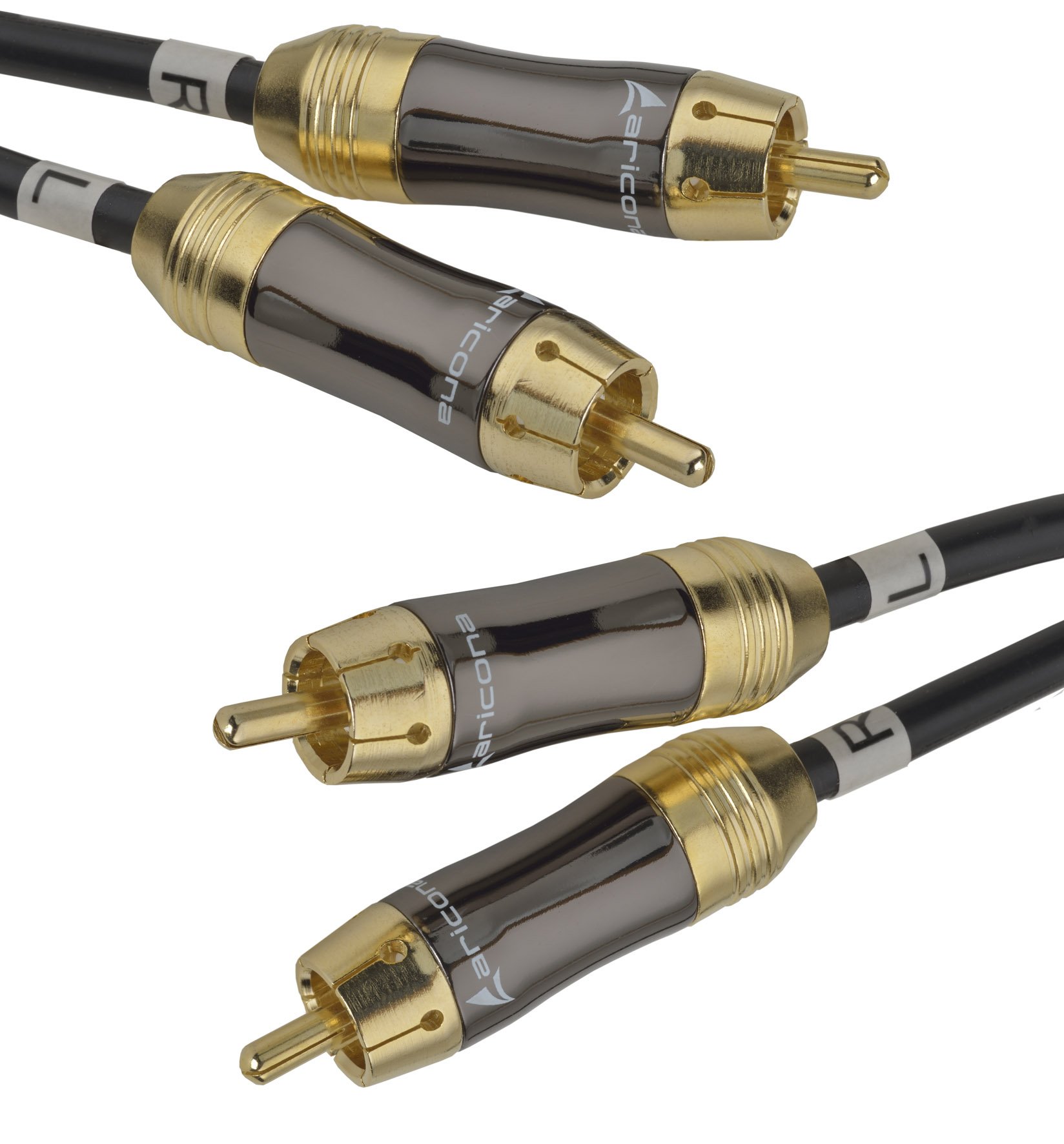 J&D Câble RCA Jack, Câble Adaptateur Cinch Audio Stéréo Plaqué Or De 3.5mm Femelle à 2 RCA Mâle
