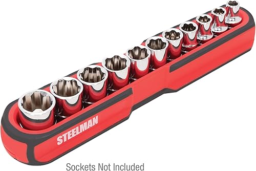 Miniatura 7 de Steelman Juego de 2 bandejas magnéticas para almacenamiento de enchufes y accesorios, tamaño pequeño (6 pulgadas) y mediano (12 pulgadas) (75107)