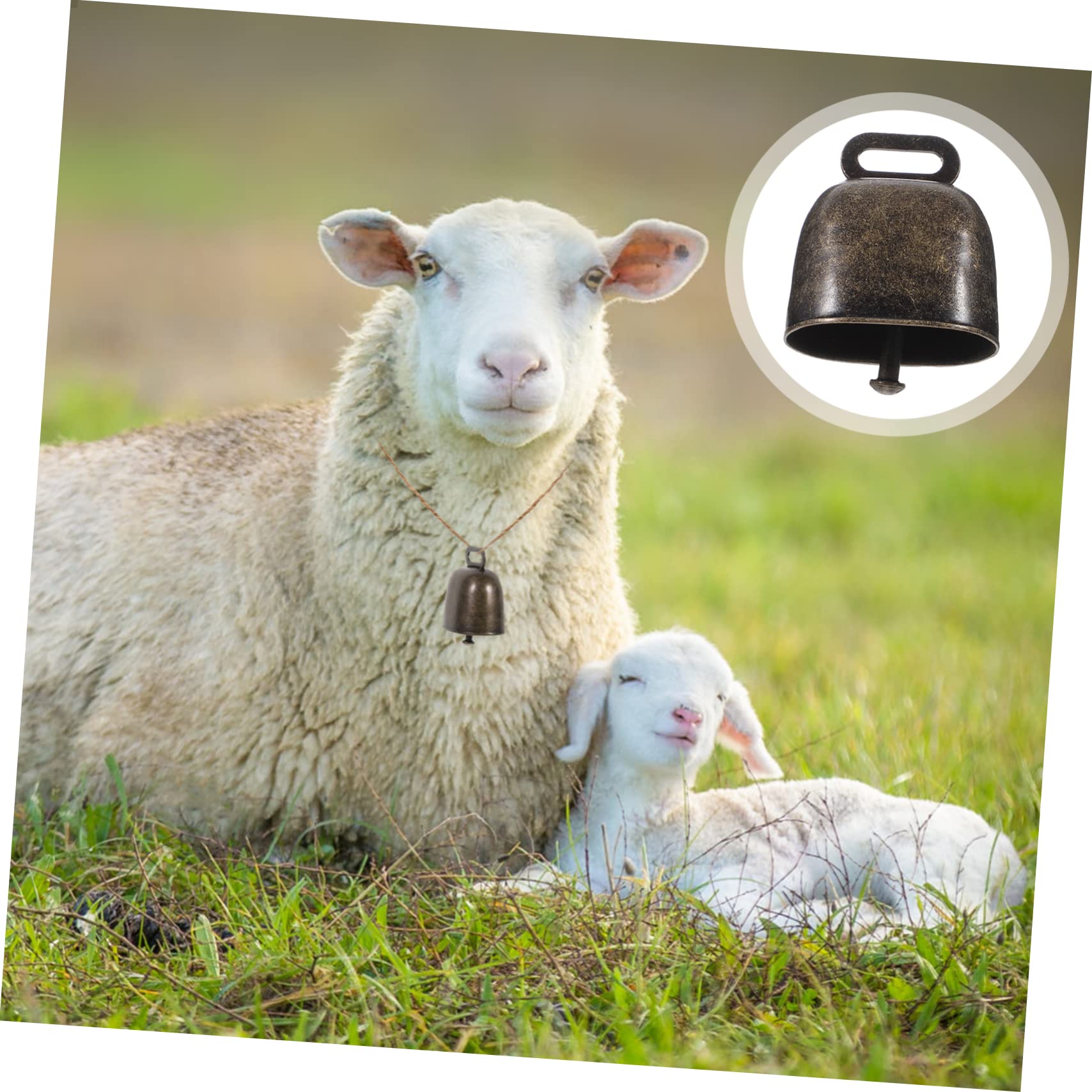 Happyyami Cow Horse Sheep Bell Vintage Christmas Bells Livestock Bell Iron Hanging Bells Home Decor