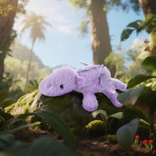 Vista 11 de Apricot Lamb Toys - Peluche de dinosaurio dragón tumbado verde, suave, perfecto para niños (dragón verde, 15 pulgadas)