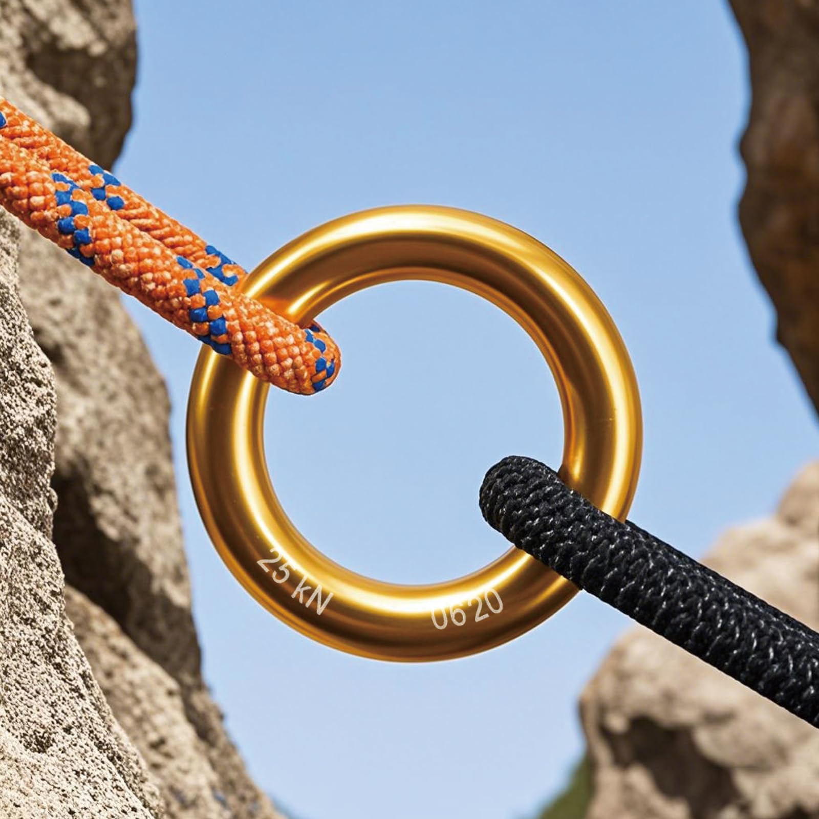 TRIWONDER Descensor de Escalada Aluminio 35KN Rappel Figura 8 Accesorio