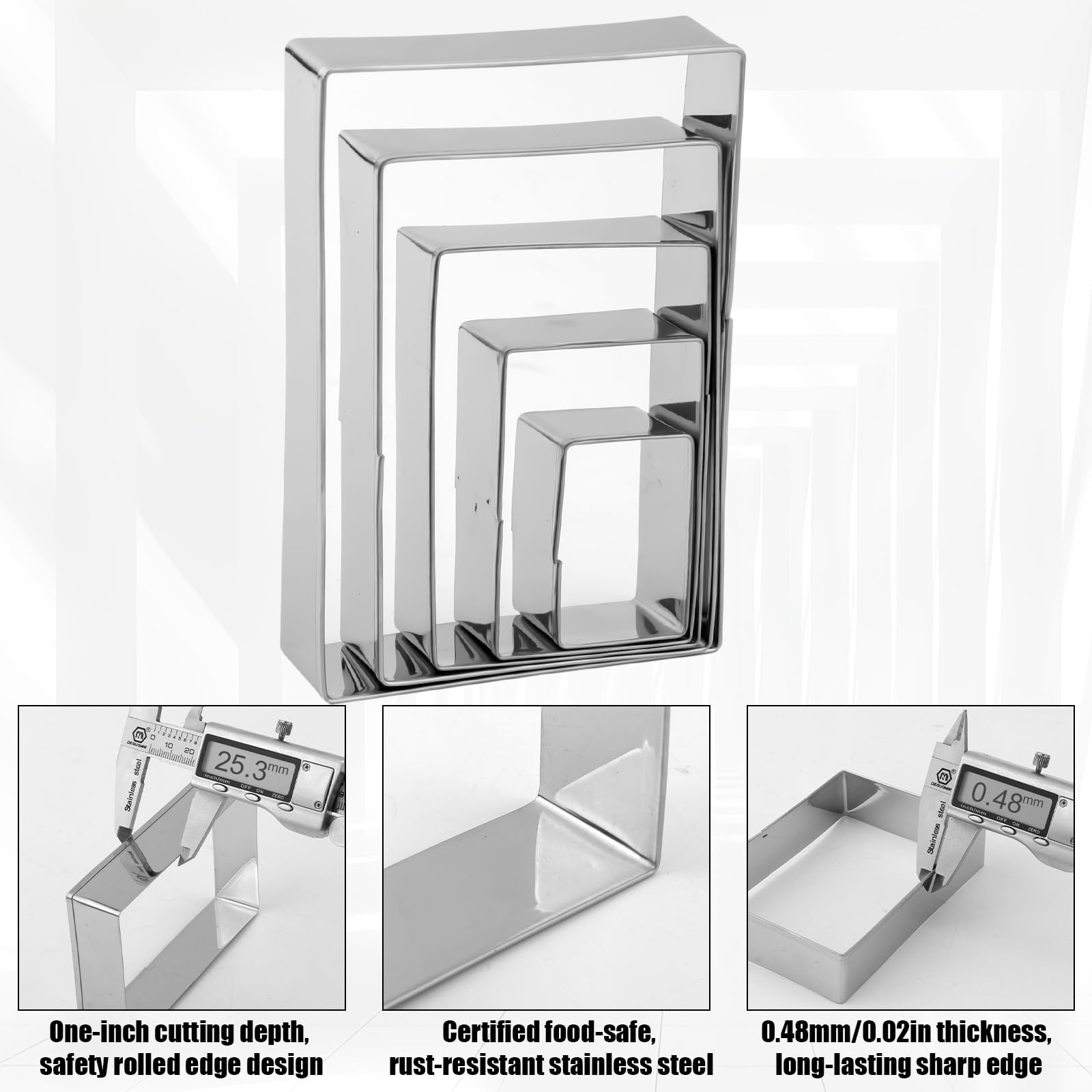 Cabilock Moule En Acier Inoxydable Pour Présentation De Nourriture