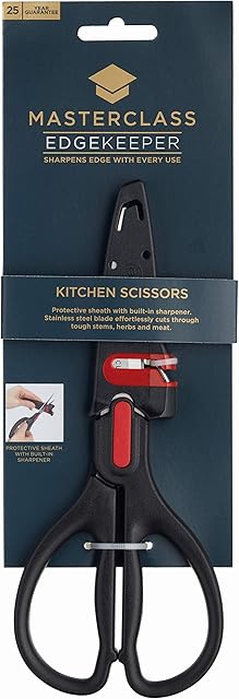 MasterClass Scissors, Multi-use Self-Sharpening Scissors, for Several Materials, 22cm (8.5"), Clam Packed