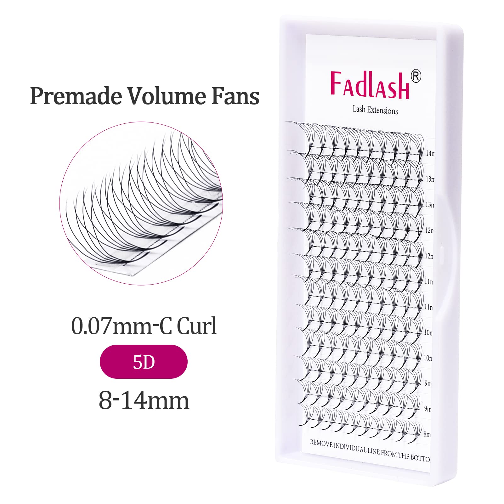 Volumen Ruso 10D 0.07mm C Curl 15mm Prefabricados Extensiones de Pestañas Volume Lashes Extension Ruso Pestañas — view 68