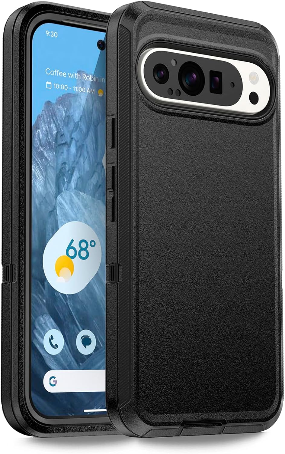 Anloes Case for Google Pixel 10/10 Pro 5G, Heavy Duty Shockproof Dustproof 3 in 1 Rugged Protective Bumper Phone Cover for Pixel 10/10 Pro 5G (Black) - Amazon product rated Grade A