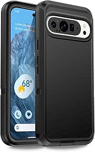Anloes Case for Google Pixel 10/10 Pro 5G, Heavy Duty Shockproof Dustproof 3 in 1 Rugged Protective Bumper Phone Cover for Pixel 10/10 Pro 5G (Black)