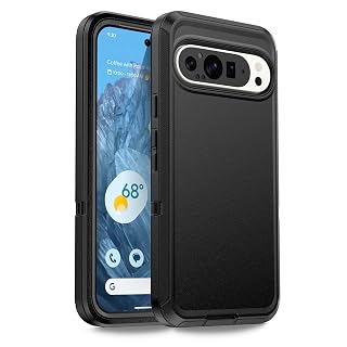Anloes Case for Google Pixel 10/10 Pro 5G, Heavy Duty Shockproof Dustproof 3 in 1 Rugged Protective Bumper Phone Cover for Pixel 10/10 Pro 5G (Black) - Amazon product rated Grade A