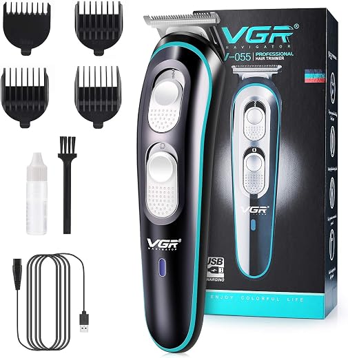 VGR Professional Men's Hair Clippers, Electric Rechargeable Cutting Kit Beard Trimmer Cordless Low Noise Shaver Kids Adult...