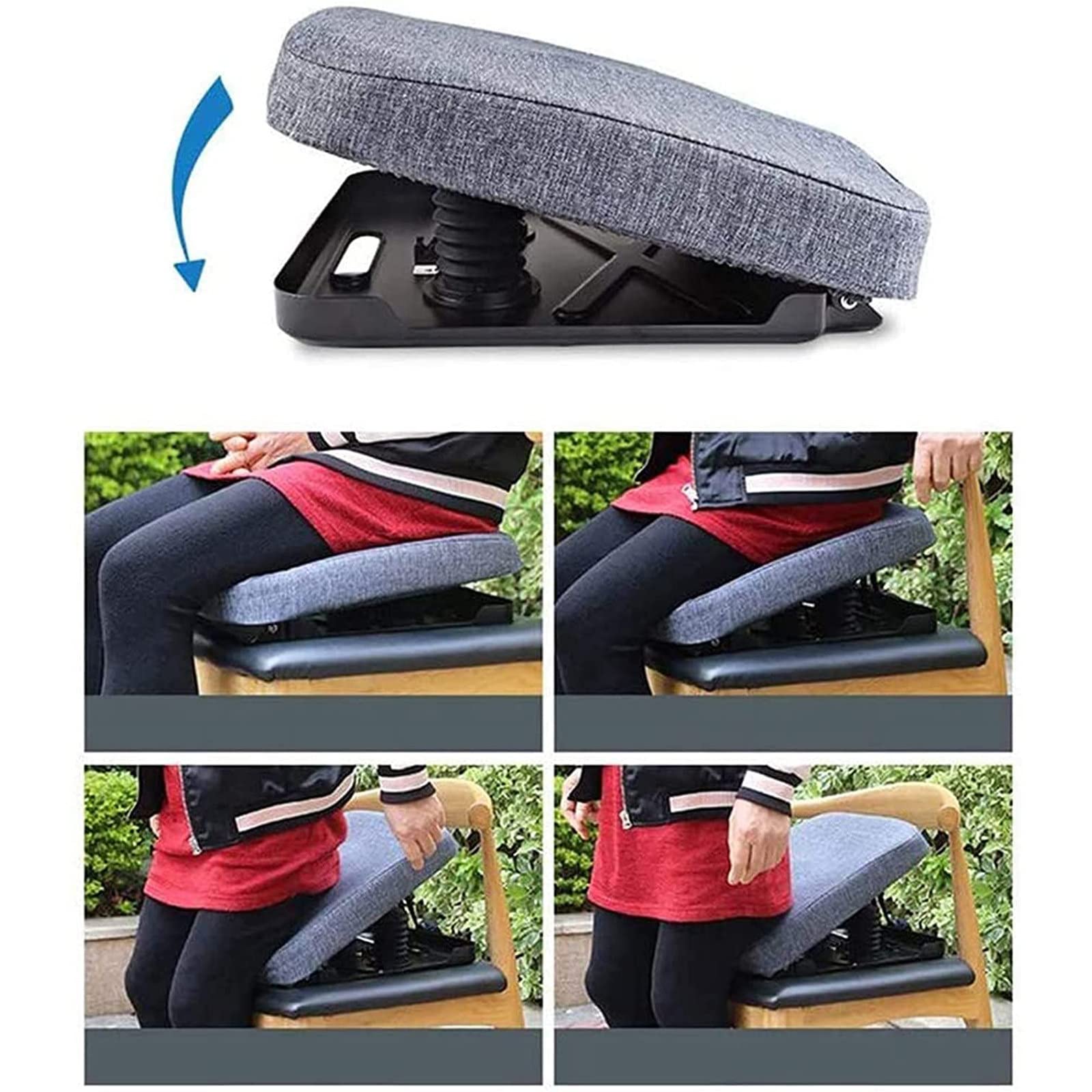 Asiento de elevación inteligente portátil, cojín de espuma viscoelástica de asistencia de asiento de silla de elevación automática, asiento de elevación de cojín de asistencia para ancianos, disc