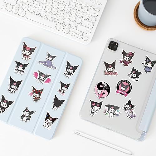 Miniatura 4 de 100 calcomanías de My Cute Kuromi, lindas calcomanías Kawaii para niños, adolescentes y adultos, calcomanías de vinilo impermeables, calcomanías de