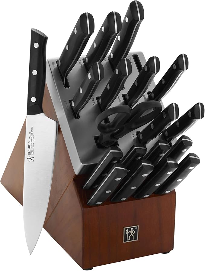 HENCKELS Dynamic Razor-Sharp 20-Piece Knife Set, Chef Knife, Bread Knife,