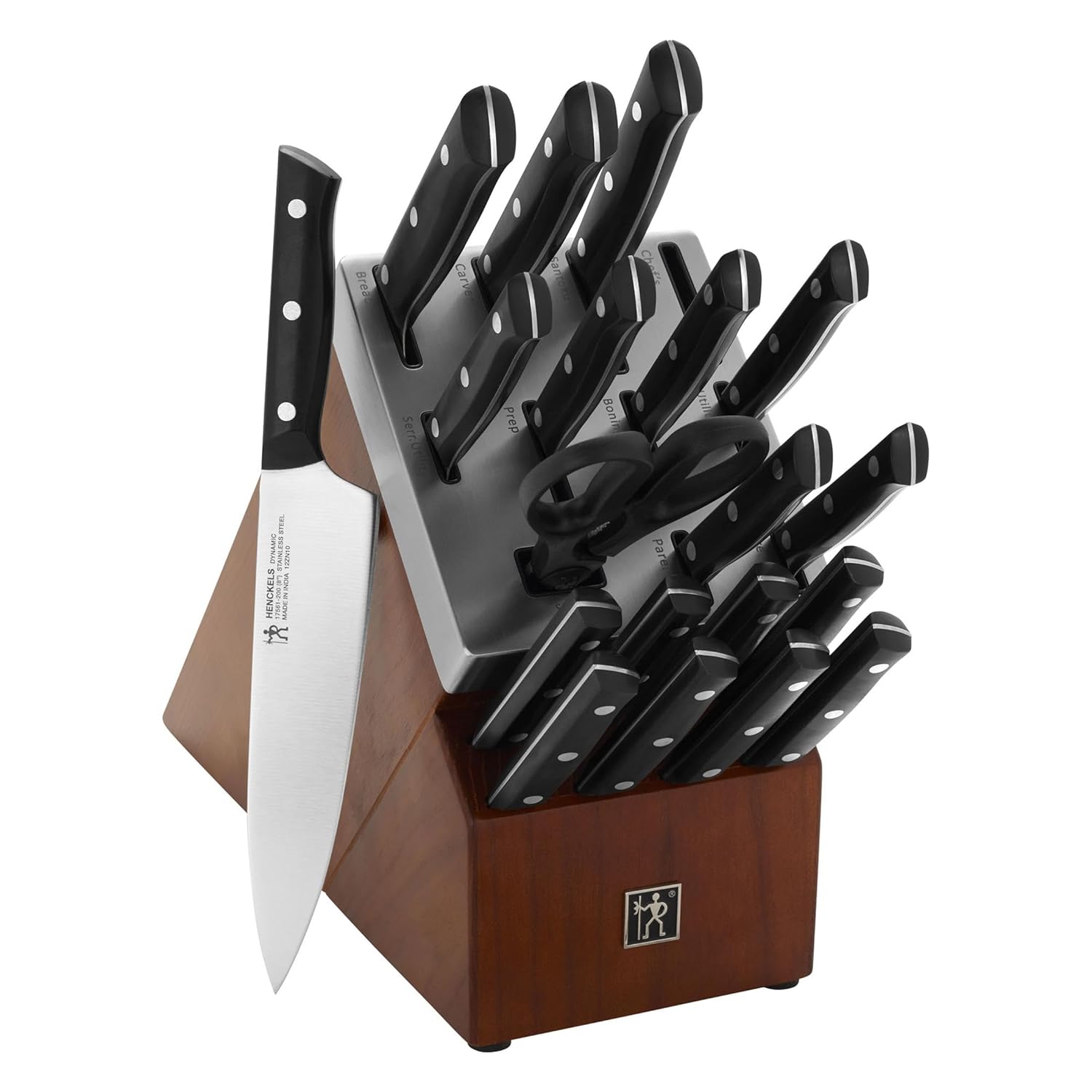 HENCKELS Dynamic Razor-Sharp 20-Piece Knife Set Chef Knife Bread Knife Steak Knife German Engineered Informed by 100 Years