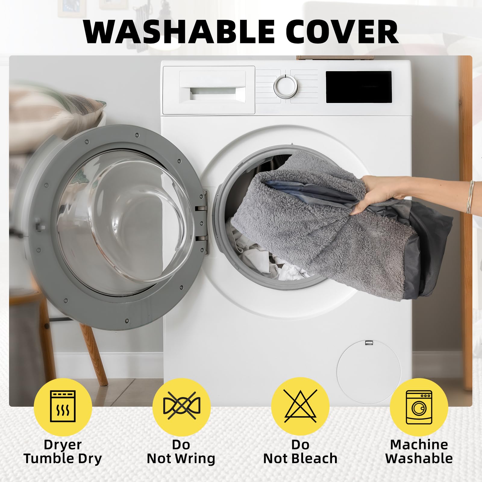 Sofá Perro Ortopédica Extra Grande, Cama Viscoelástica Lavable Para Perros, Desmontable, Impermeable, Antideslizante, Dog Bed Gris, 101x71cm
