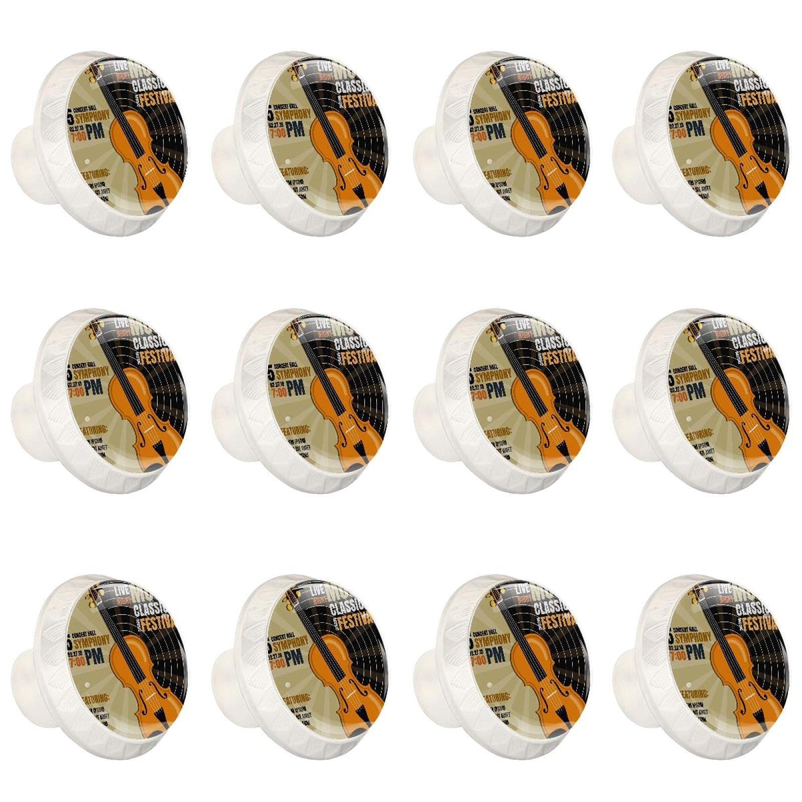Boutons de cuisine musicaux ronds pour tiroirs et armoires lot de 12