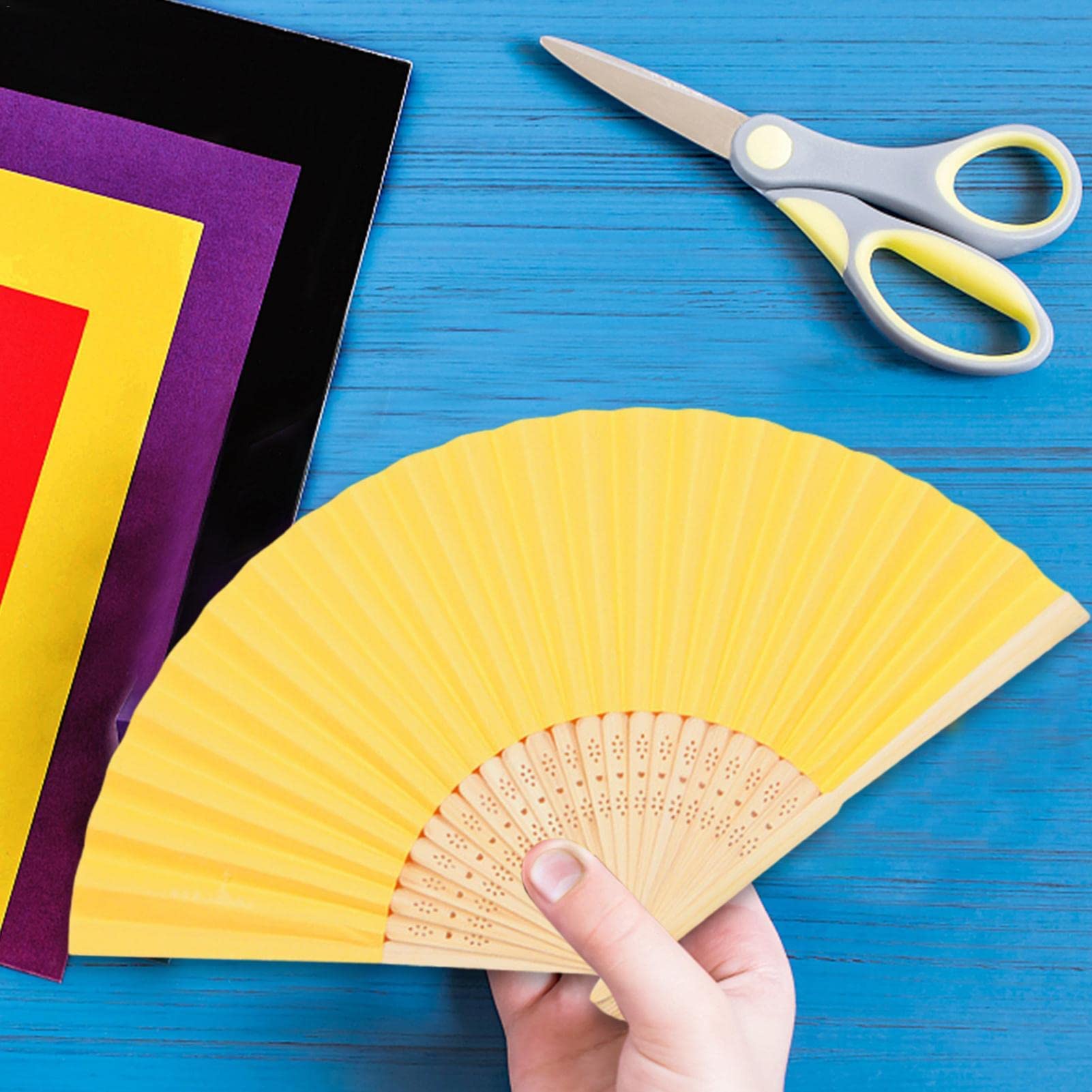 12 Ventagli Pieghevoli Colorati In Carta E Bambù – Ideali Per Matrimoni, Decorazioni Fai Da Te, Festeggiamenti E Spettacoli