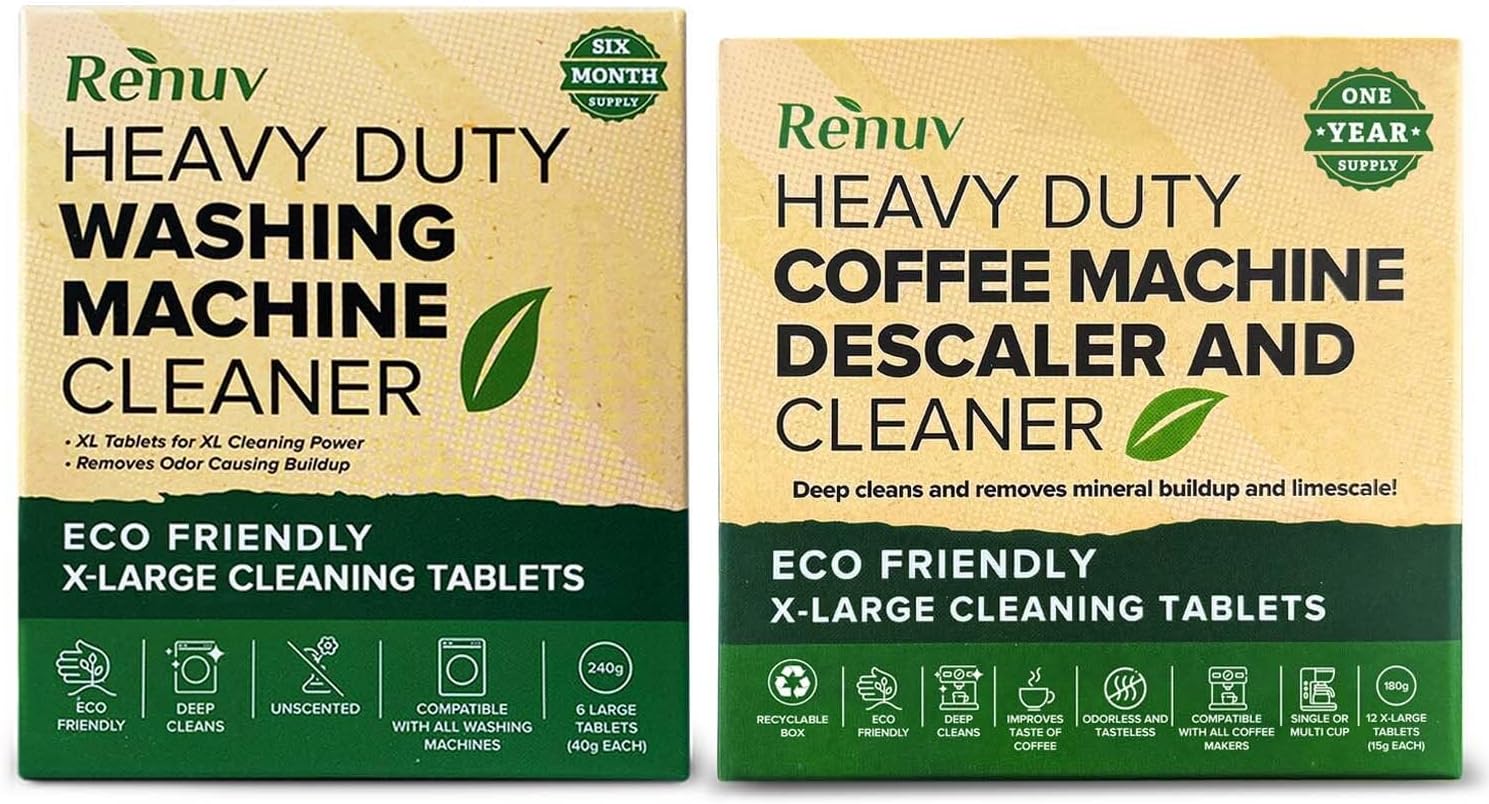 Renuv Coffee Maker Cleaner and Washing Machine Cleaner