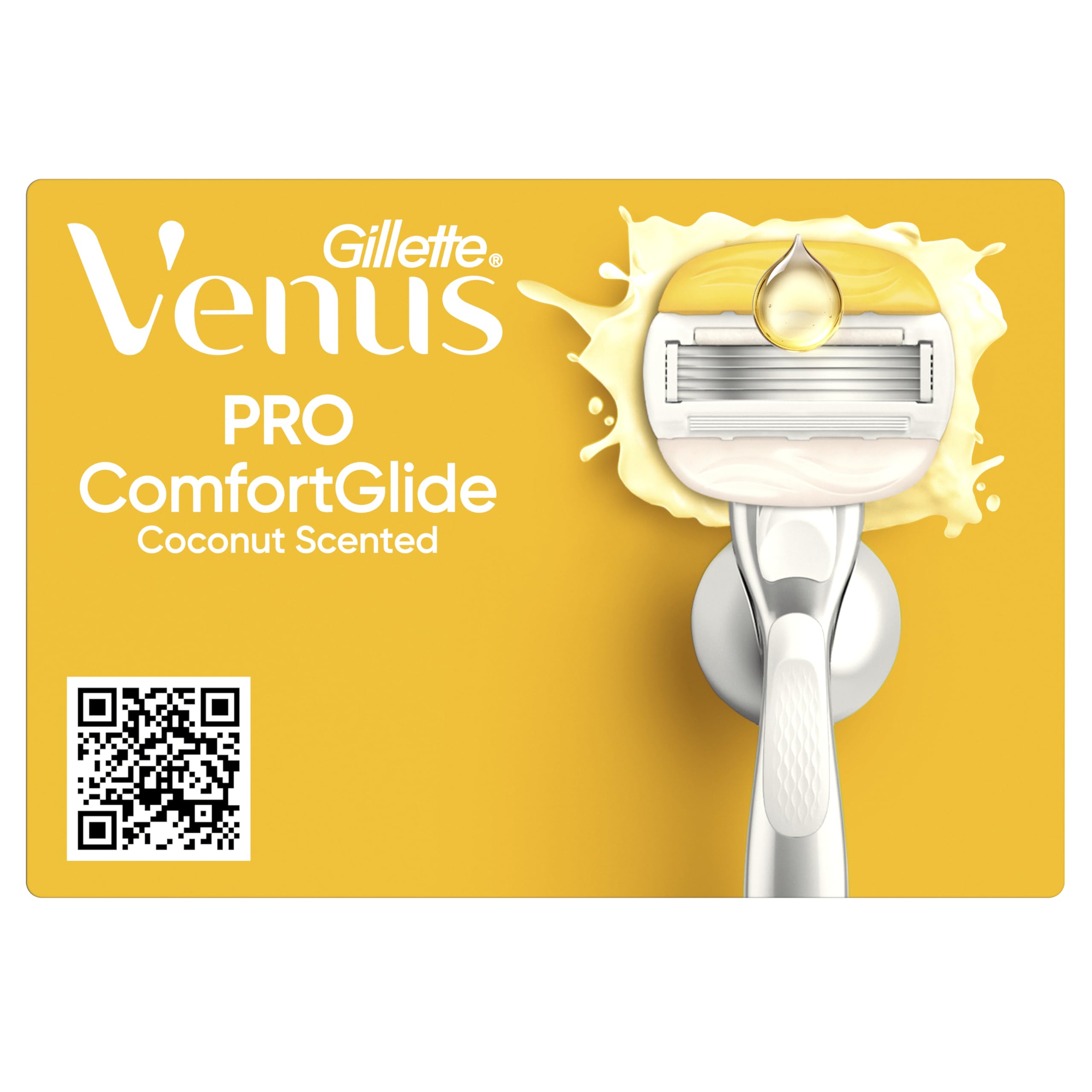 Gillette Venus 10 wkładów do maszynki do golenia dla kobiet Pro ComfortGlide Perfumy Kokosa z nawilżającą pielęgnacją Olay, wkład z 5 ostrzami i paskiem smarującym, pielęgnacja skóry suchej, delikatne