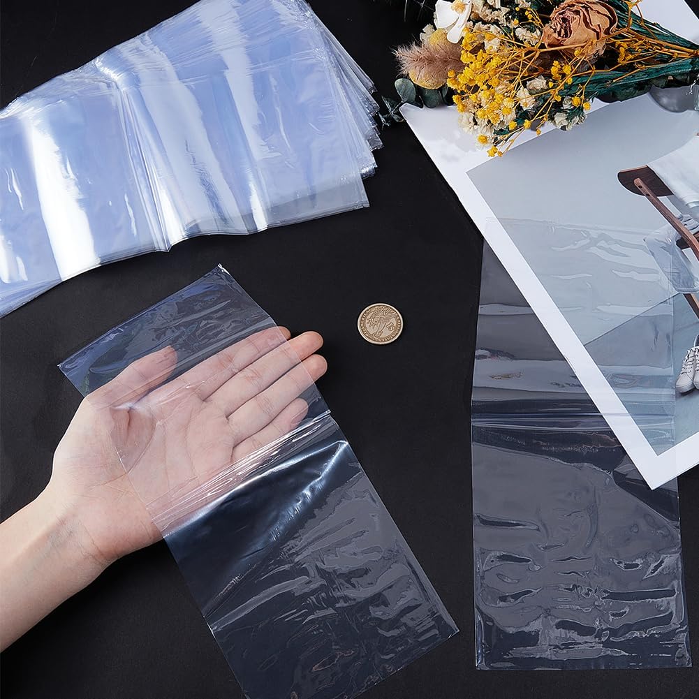 GORGECRAFT 11x5inch 100PCS Remote Control Shrink Wrap Bags Cover Protector Dustproof and Waterproof Clear Plastic Heat Shrink Bags Protective Film for TV Video Air Condition Remote Control