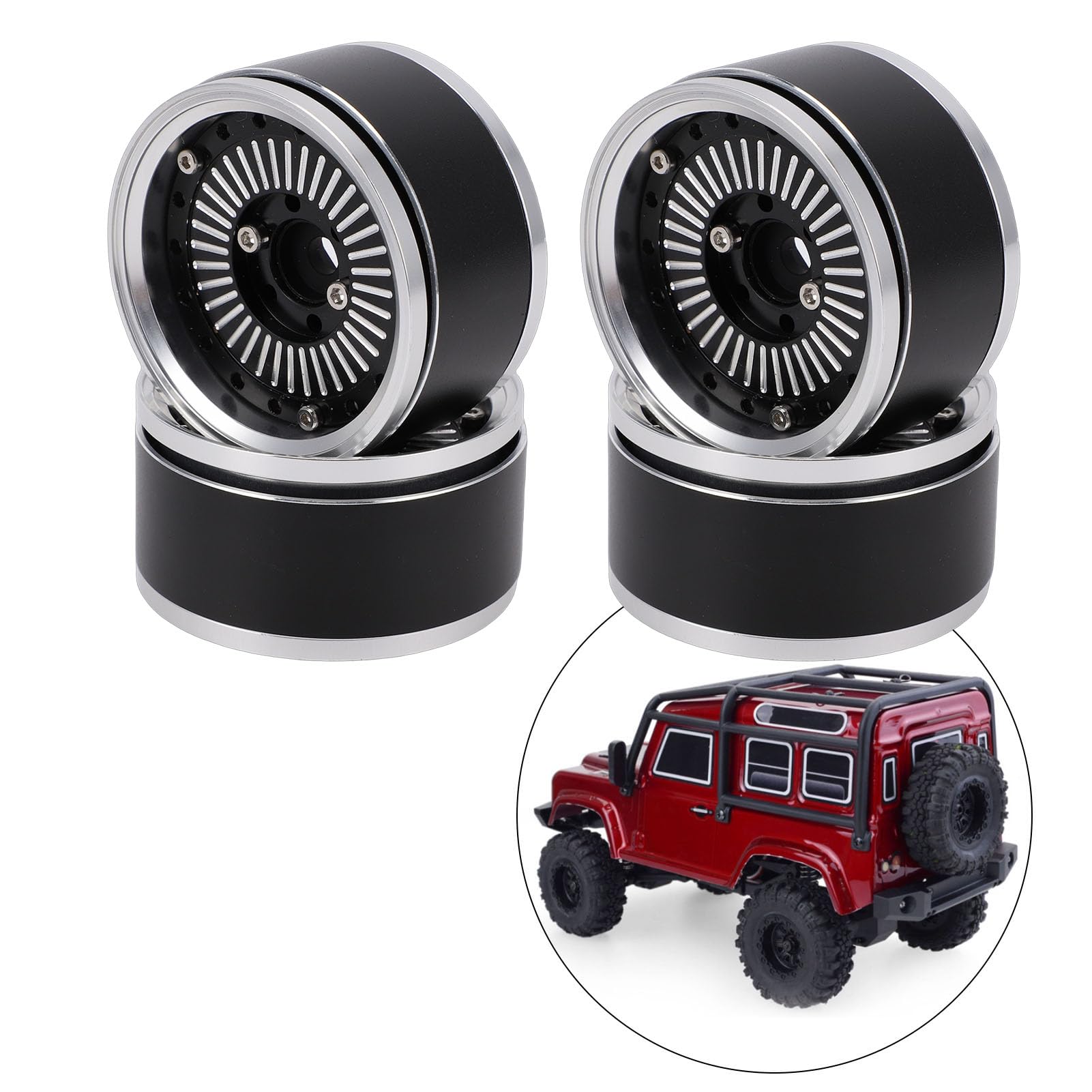 Asixxsix RC 1/10 Aluminiowe Felgi Szosowe, 12 Mm Sześciokątne Piasty 1/10 RC Drift On-Road Racing Felga Turystyczna do :10 On Road Drift Touring Street Car Opona,9 Cala Opony