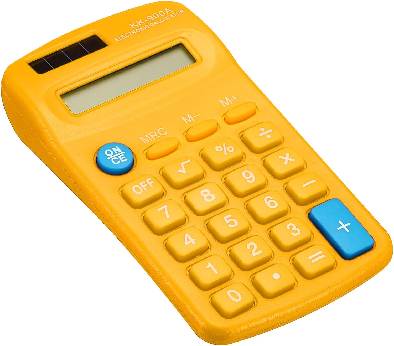 PATIKIL Basic Calculator, 8 Digit LCD Display Calculator 4 Function Small Desktop Calculator Battery Powered Handheld Calculator for Home Office, Yellow