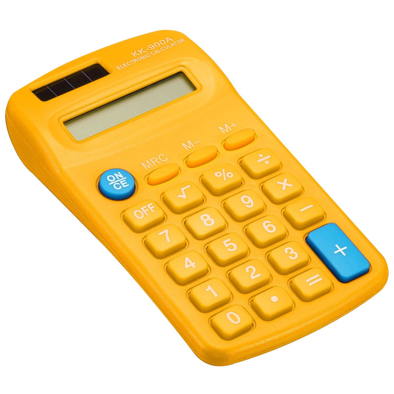PATIKIL Basic Calculator, 8 Digit LCD Display Calculator 4 Function Small Desktop Calculator Battery Powered Handheld Calculator for Home Office, Yellow