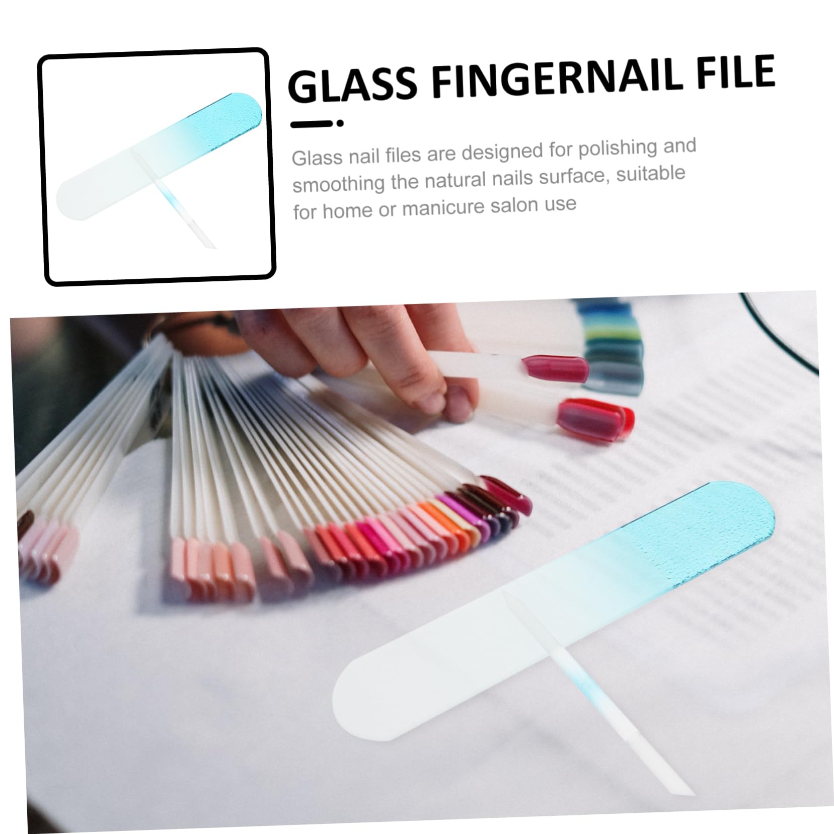 Beavorty 8stücke Glas-nagelfeilen Für Natürliche Nägel Professionelle Maniküre-werkzeuge Mit Ergonomischem Design Für Frauen Mädchen Und Männer Handlich Für Unterwegs