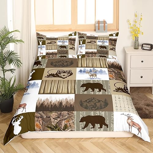 Miniatura 18 de Feelyou Funda de edredón para perro, tamaño matrimonial, funda de edredón de perro de dibujos animados lindos, juego de ropa de cama para cachorros