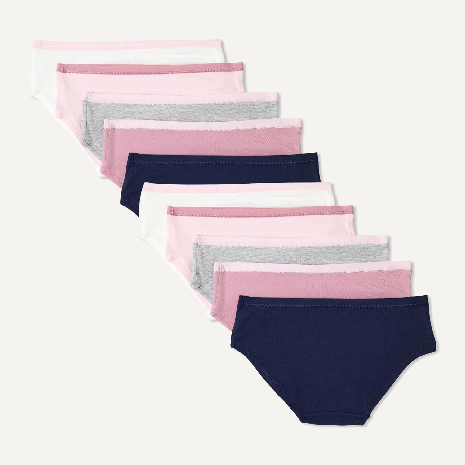 Amazon Essentials Girls' Cotton Jersey Bikini Underwear, Pack of 10