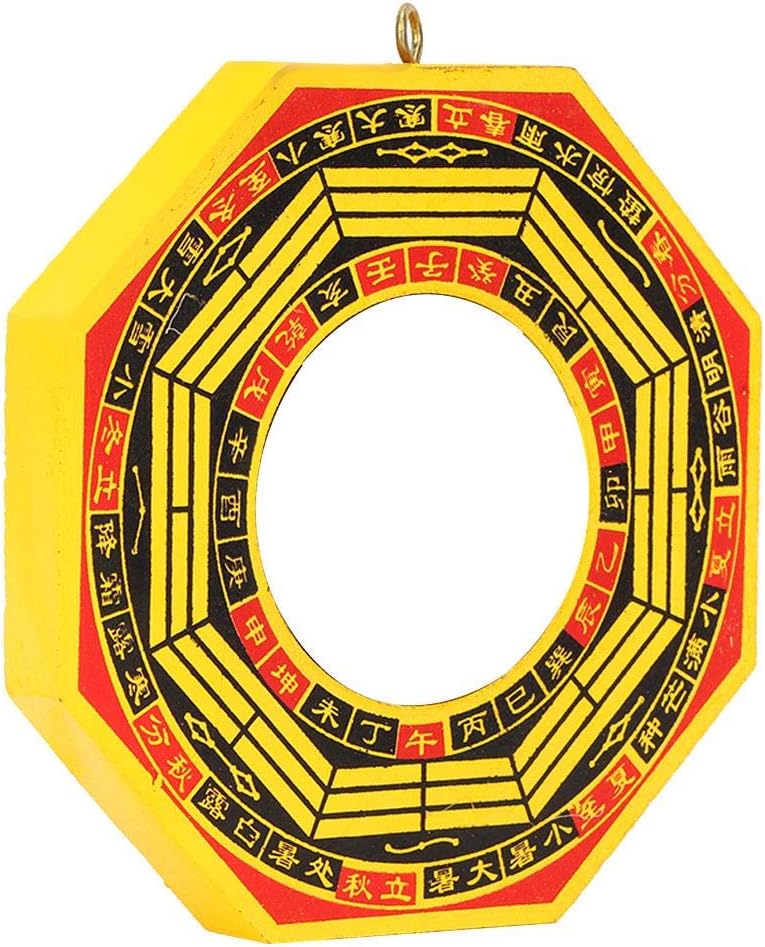 Taoist Talisman Mirror, Traditional Chinese Chinese Feng Shui Mirror Convex/Concave Chinese Feng Shui Dent Convex, for Living Room Home(4 inch concave mirror)