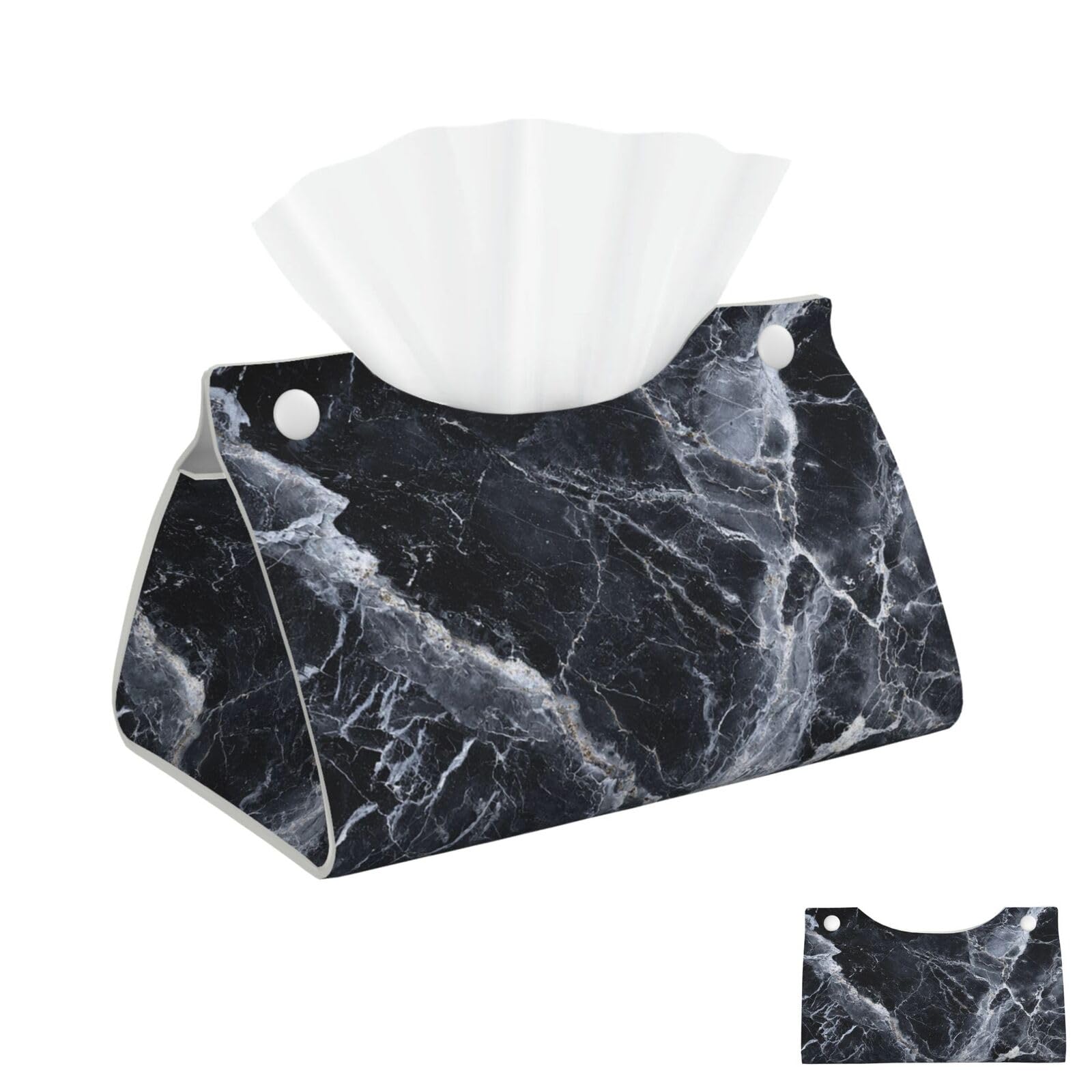 Light Black Marble Tissue Box Cover Square Cube Boxes
