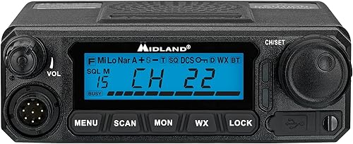 Miniatura 6 de Midland - Radio bidireccional GMRS MicroMobile de 50 vatios - 8 canales repetidores, 142 códigos de privacidad, escaneo meteorológico NOAA + alerta