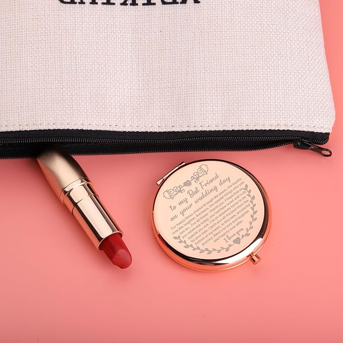 Espejo de Maquillaje UJIMS Redondo Clásico Regalo para Amiga Novia miniatura 5