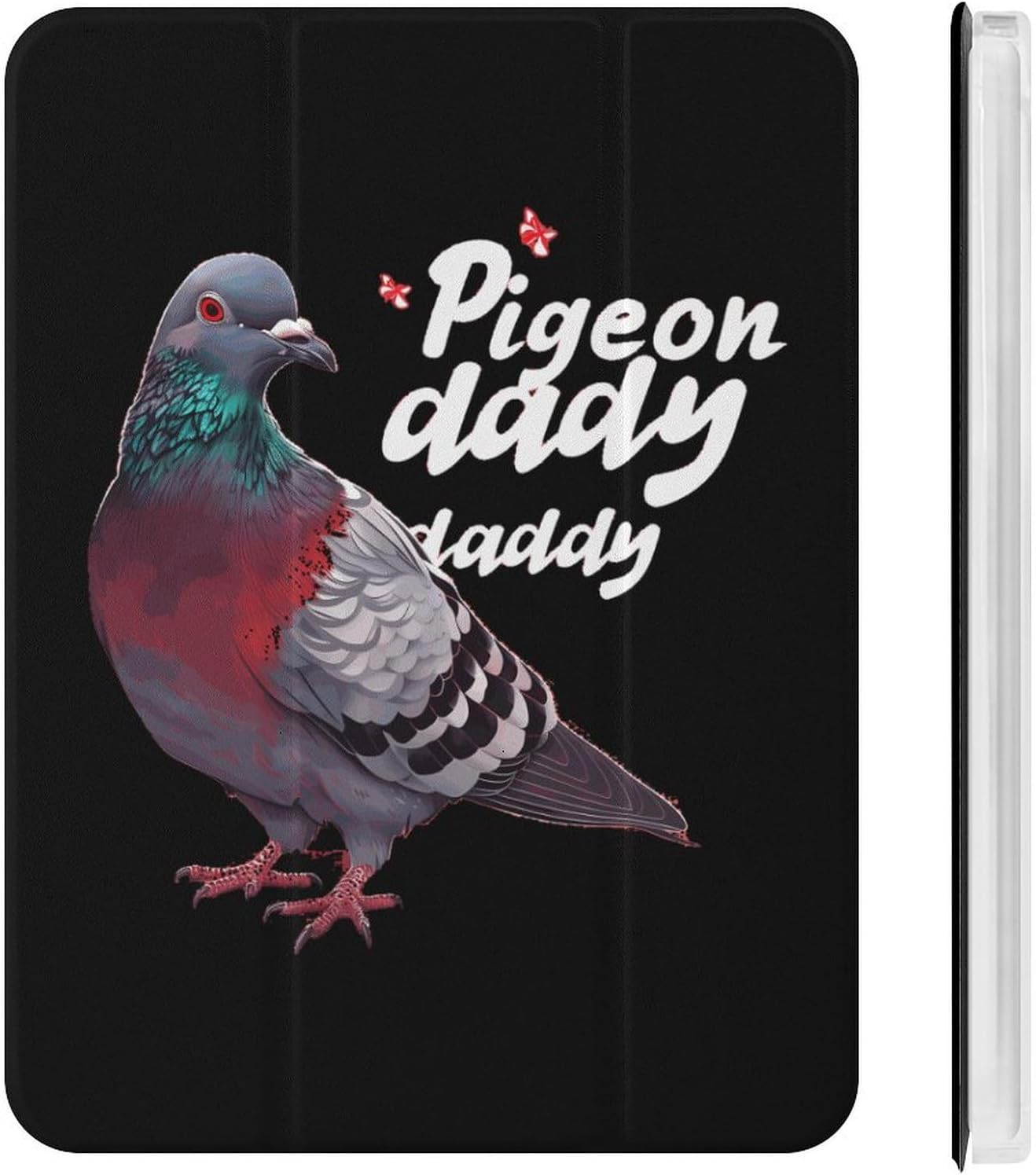 Pigeon Daddy Cute Case Compatible for Mini6（8.3in） Trifold Tablet Protective Cover with Pencil Holder