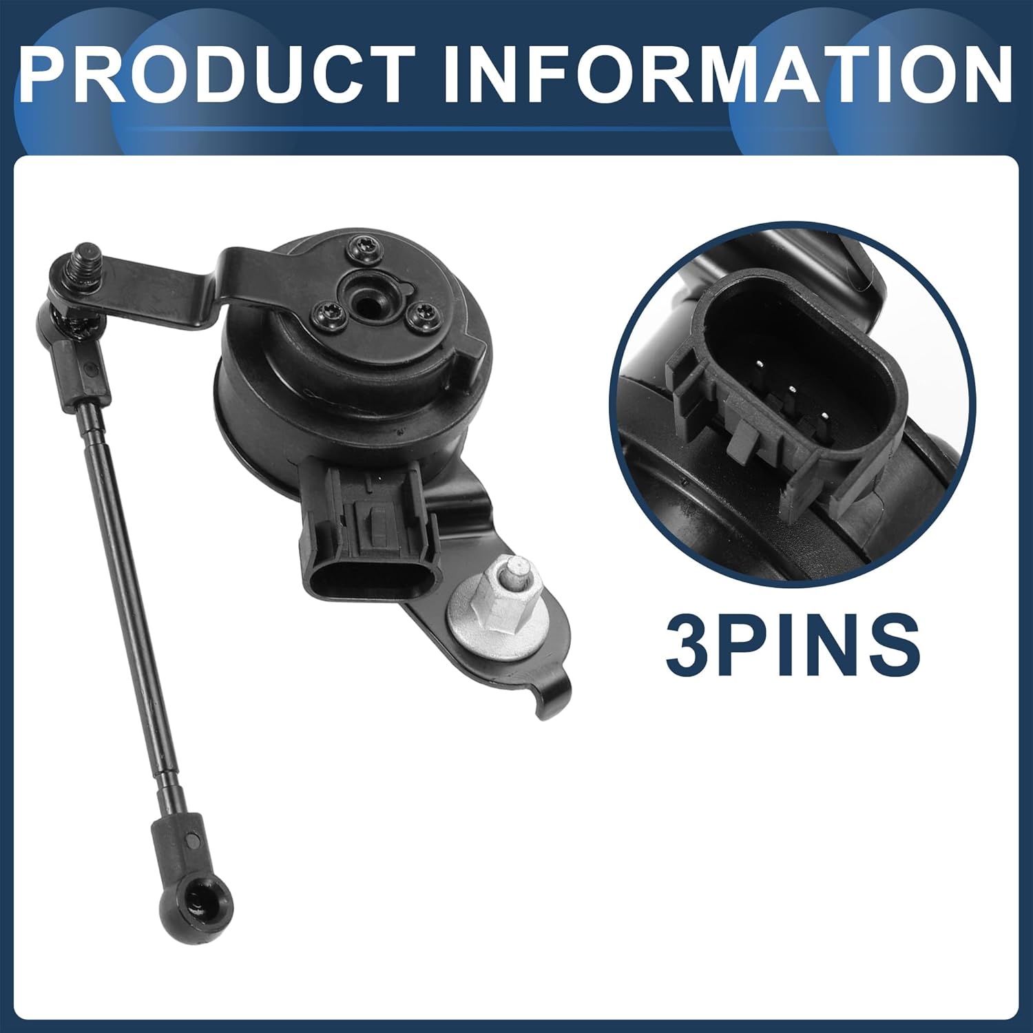 Air Suspension Ride Height Level Sensor, Rear Right Height Level Sensor No.23209128/23209128/22820297/23126644 for Cadillac CTS 2014-2019 Black, 1 Pc