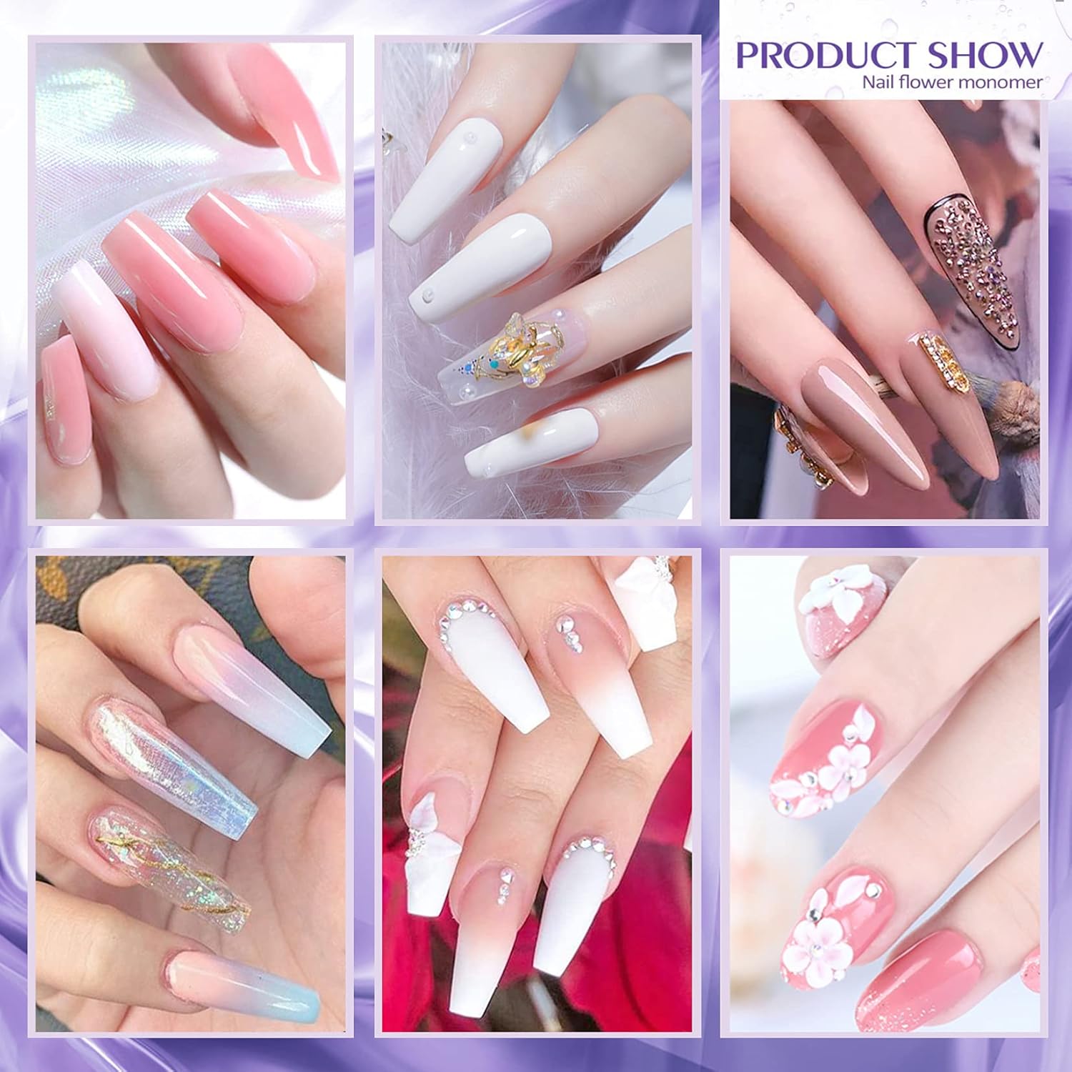 Morovan Monomer Acrylic Nail Liquid - Non-Yellow Nail Monomer Liquid 2PCS 2.5OZ for Acrylic Powder MMA Free Medium Drying Time : Beauty & Personal Care