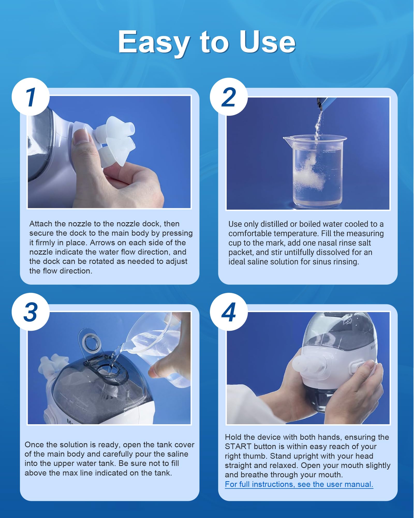 Nasal Irrigation System Electric Nasal Irrigator for Sinus Rinse — Amazon image 7
